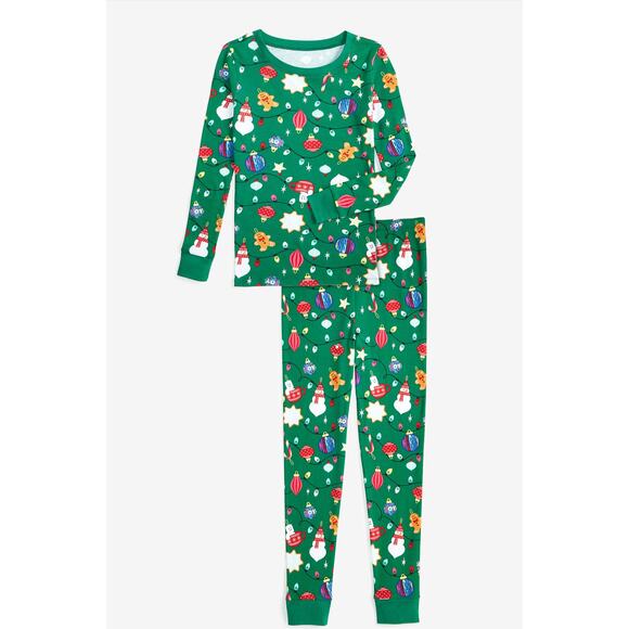 Holiday Lane Little & Big Kids cute Ornament Cotton Snug Fit Pajama Set Size 14 - Picture 1 of 4